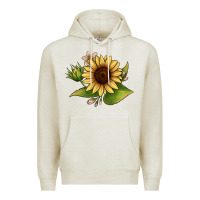 Oatmeal Heather sunflower Premium Hoodie - JahusDesignShop