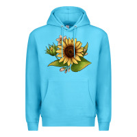 Ocean Blue sunflower Premium Hoodie - JahusDesignShop