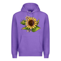 Purple sunflower Premium Hoodie - JahusDesignShop