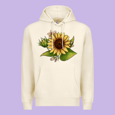 Sunflower Premium Hoodie Designed By Jahusdesignshop