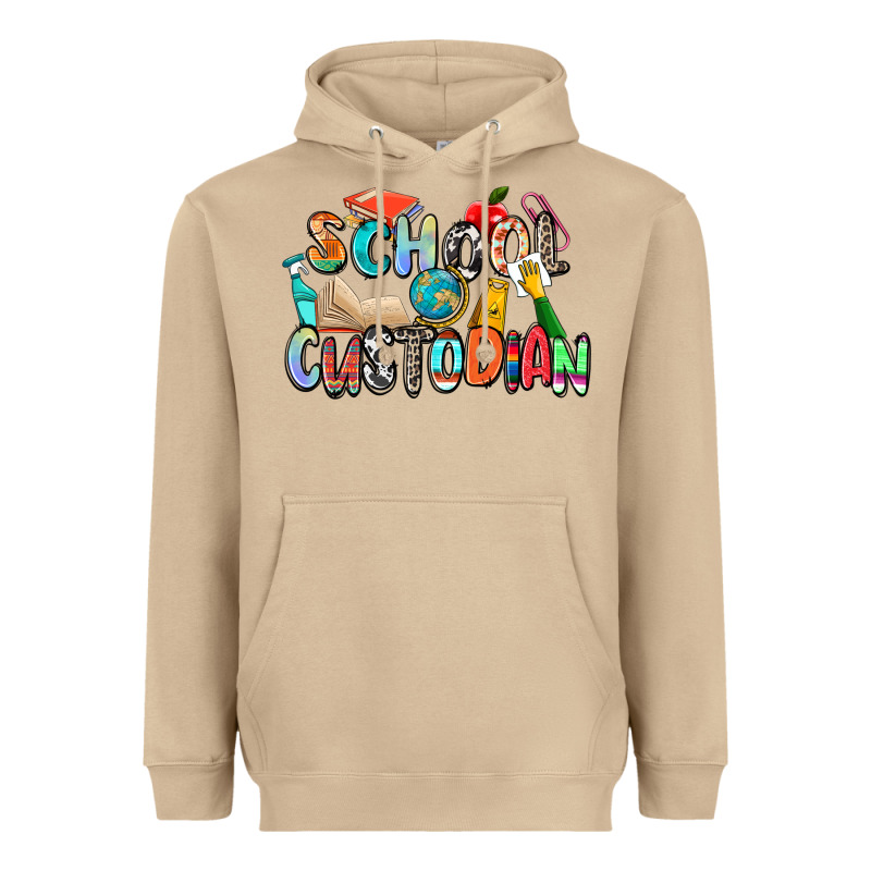 School Custodian Heavyweight Hoodie by Zillion Design Studio | Teevron
