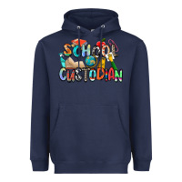 Navy school custodian Heavyweight Hoodie - Zillion Design Studio