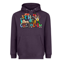 Plum school custodian Heavyweight Hoodie - Zillion Design Studio