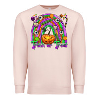 Pale Pink Trick or Treat Halloween Rainbow Premium Sweatshirt - texasbilliewilder