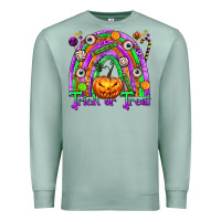 Seafoam Trick or Treat Halloween Rainbow Premium Sweatshirt - texasbilliewilder
