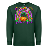 Sports Green Trick or Treat Halloween Rainbow Premium Sweatshirt - texasbilliewilder