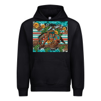 Black bucking bronco cowboy rodeo cactus and sunflowers Urban Hoodie - Artiststas