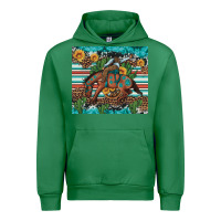 Emerald bucking bronco cowboy rodeo cactus and sunflowers Urban Hoodie - Artiststas