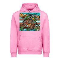 Fuchsia Pink bucking bronco cowboy rodeo cactus and sunflowers Urban Hoodie - Artiststas