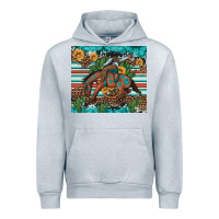 Heather Grey bucking bronco cowboy rodeo cactus and sunflowers Urban Hoodie - Artiststas