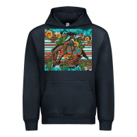 Navy bucking bronco cowboy rodeo cactus and sunflowers Urban Hoodie - Artiststas