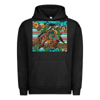 Pigment Black bucking bronco cowboy rodeo cactus and sunflowers Urban Hoodie - Artiststas