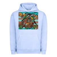 Pigment Grape Ice bucking bronco cowboy rodeo cactus and sunflowers Urban Hoodie - Artiststas