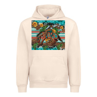 Sandshell bucking bronco cowboy rodeo cactus and sunflowers Urban Hoodie - Artiststas