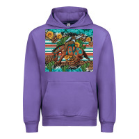 Tulip bucking bronco cowboy rodeo cactus and sunflowers Urban Hoodie - Artiststas