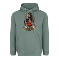 Sage floral skeleton Heavyweight Hoodie - RanaPortraitStore