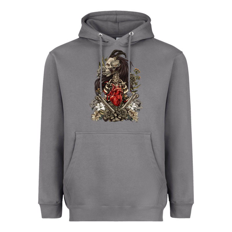 Floral Skeleton Heavyweight Hoodie by RanaPortraitStore | Teevron