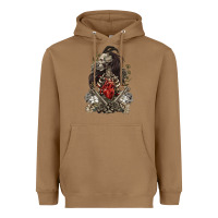 Toasted Coconut floral skeleton Heavyweight Hoodie - RanaPortraitStore