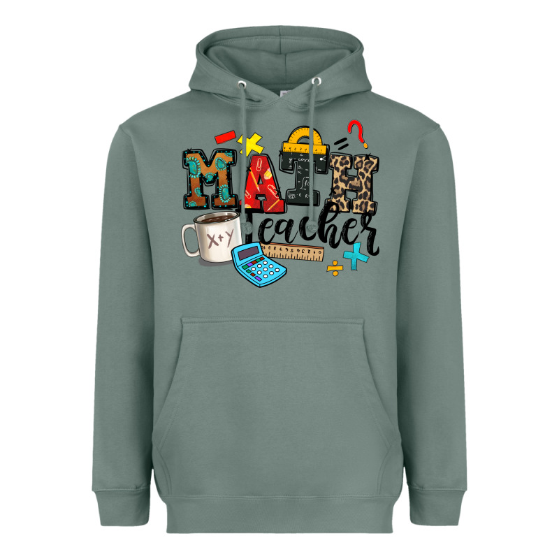Math Teacher Heavyweight Hoodie by Zillion Design Studio | Teevron