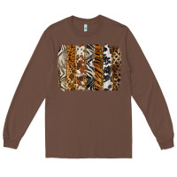 Chestnut western animal patterns brushstoke Long Sleeve Tee - BarkalooDesign