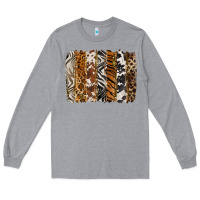 Heather Grey western animal patterns brushstoke Long Sleeve Tee - BarkalooDesign