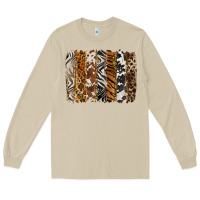 Mushroom western animal patterns brushstoke Long Sleeve Tee - BarkalooDesign