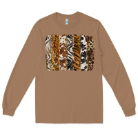 Toasted Coconut western animal patterns brushstoke Long Sleeve Tee - BarkalooDesign