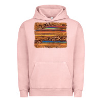 Pigment Salmon leopard serape background Urban Hoodie - AdoDesignShop