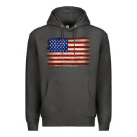 Charcoal Heather American flag Premium Hoodie - JahusDesignShop