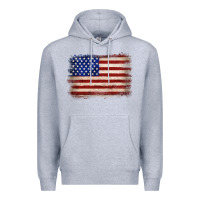Heather Grey American flag Premium Hoodie - JahusDesignShop