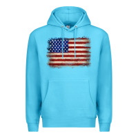 Ocean Blue American flag Premium Hoodie - JahusDesignShop