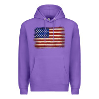 Purple American flag Premium Hoodie - JahusDesignShop