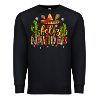 Black feliz navidad Premium Sweatshirt - Zillion Design Studio