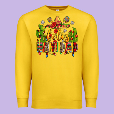 Feliz Navidad Premium Sweatshirt Designed By Zillion Design Studio