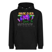 Black game over back to school Heavyweight Hoodie - Zillion Design Studio