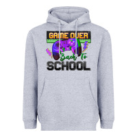 Heather Grey game over back to school Heavyweight Hoodie - Zillion Design Studio