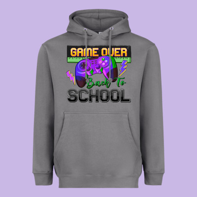 Game Over Back To School Heavyweight Hoodie Designed By Zillion Design Studio