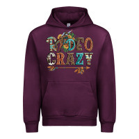 Mauve Wine rodeo crazy bucking bronco cowboy Urban Hoodie - Artiststas