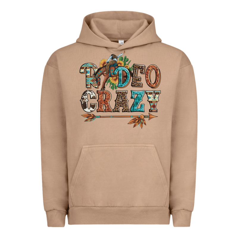 Rodeo Crazy Bucking Bronco Cowboy Urban Hoodie by Artiststas | Teevron