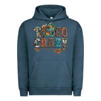 Pigment Midnight Navy rodeo crazy bucking bronco cowboy Urban Hoodie - Artiststas