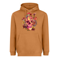 Meerkat Floral skeleton with mushrooms Heavyweight Hoodie - RanaPortraitStore