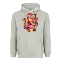 Moon Dust Floral skeleton with mushrooms Heavyweight Hoodie - RanaPortraitStore