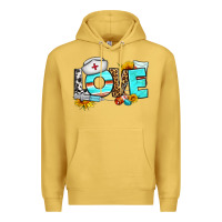 Antique Gold love nurse western Premium Hoodie - BundleAndBundleShop