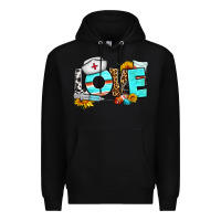 Black love nurse western Premium Hoodie - BundleAndBundleShop