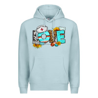 Blue Mist love nurse western Premium Hoodie - BundleAndBundleShop