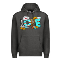 Charcoal Heather love nurse western Premium Hoodie - BundleAndBundleShop