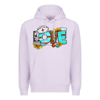 Lilac love nurse western Premium Hoodie - BundleAndBundleShop