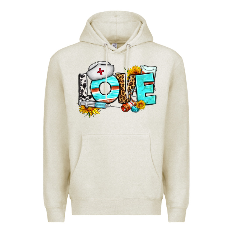 Love Nurse Western Premium Hoodie by BundleAndBundleShop | Teevron