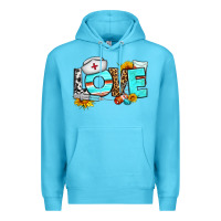 Ocean Blue love nurse western Premium Hoodie - BundleAndBundleShop