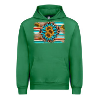 Emerald gemstone sunflower background Urban Hoodie - AdoDesignShop
